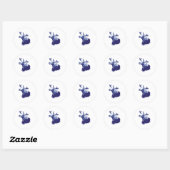 Moose Forest Trees Milieubescherming _1 Ronde Sticker (Vel)