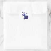 Moose Forest Trees Milieubescherming _1 Ronde Sticker (Tas)