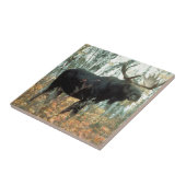 Moose Forest Trees Park Animal Wildlife Art Tegeltje (Zijkant)