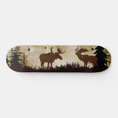 Moose Forest Wildlife Scene Skateboard (Horizontaal)
