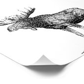 Moose Foto Afdruk (Hoek)