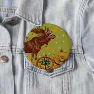 Moose Gifts Ronde Button 4,0 Cm