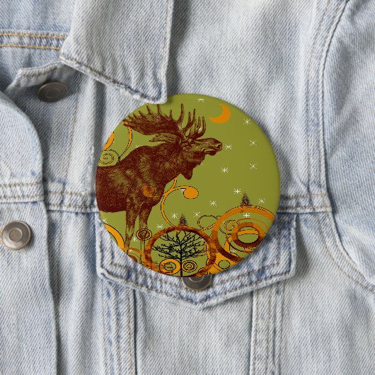  Moose Gifts Ronde Button 4,0 Cm (In situ)
