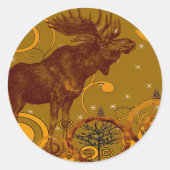 Moose Gifts Ronde Sticker (Voorkant)