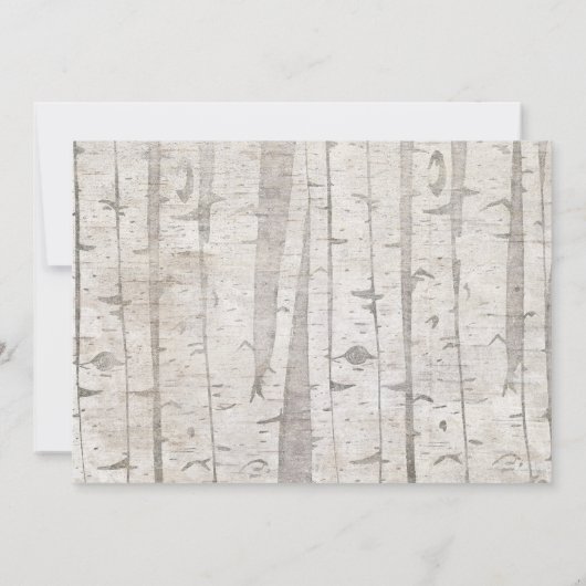 Moose Girl Baby shower Invitation Rustic Woodland Kaart (Achterkant)