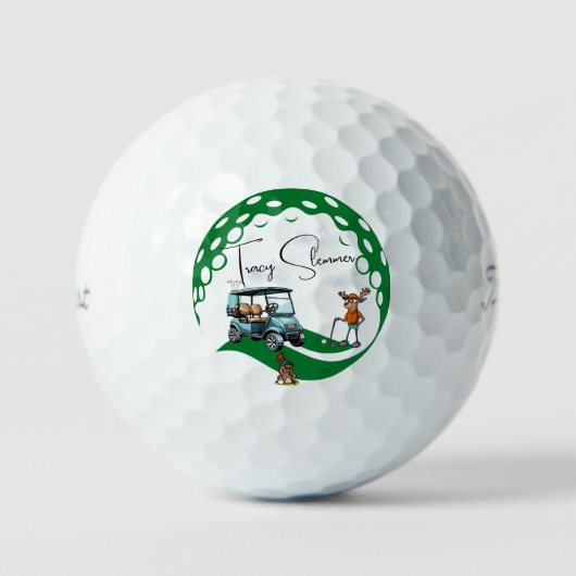  Moose Golfer en Gopher Golfballen (Voorkant)
