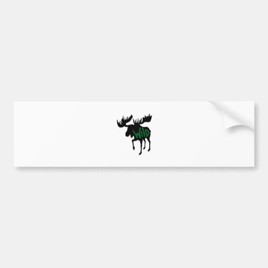 MOOSE GONE WILD BUMPERSTICKER (Voorkant)