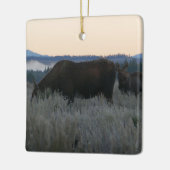 Moose Grazing op zonsopgang bij Grand Teton Keramisch Ornament (Links)