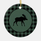 Moose Green Black Plays Border Keramisch Ornament (Voorkant)