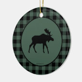 Moose Green Black Plays Border Keramisch Ornament (Links)
