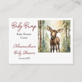 Moose Guess Mama's Belly Size Baby Bump Game Informatiekaartje (Achterkant)