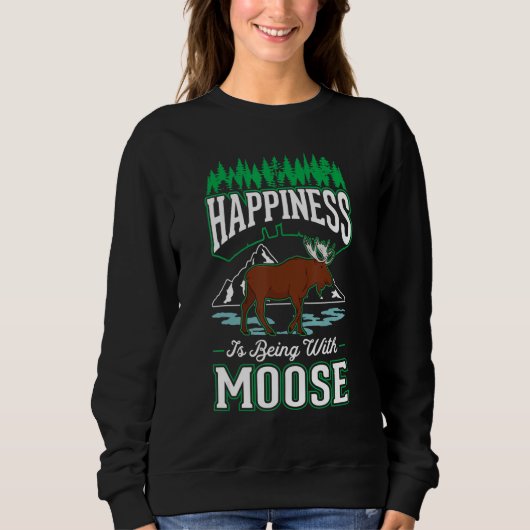 Moose Happiness Scandinavia Moose Antler Trui (Voorkant)