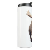 Moose Happy speelse plezier springen in het bos va Thermosbeker (Gedraaid links)