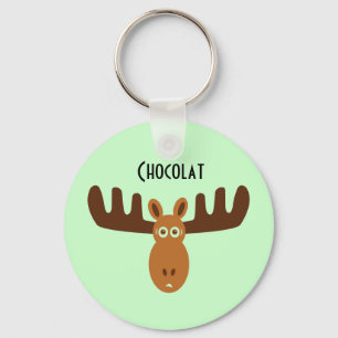 Moose Head_Chocolat Sleutelhanger