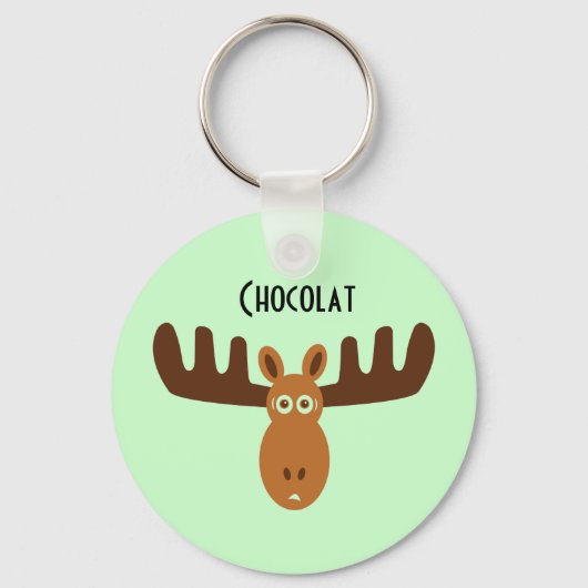 Moose Head_Chocolat Sleutelhanger (Voorkant)