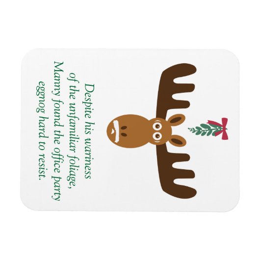 Moose Head_Eggnog & Mistletoe_Moeilijk te weerstaa Magneet (Horizontaal)