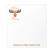 Moose Head_I Love Lucy_personalized Notitieblok (Voorkant)