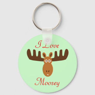 Moose Head_I Love Moosey Sleutelhanger