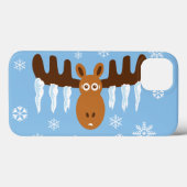 Moose Head_Icicle Antlers_Humoureuze Feestdagen Case-Mate iPhone Case (Achterkant (horizontaal))