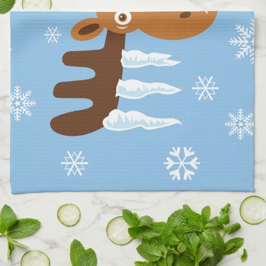 Moose Head_Icicle Antlers Theedoek (Gevouwen)