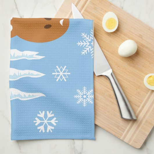 Moose Head_Icicle Antlers Theedoek (Quarter Fold)