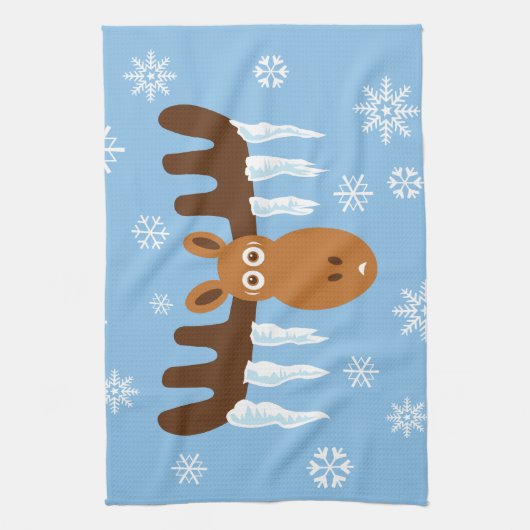 Moose Head_Icicle Antlers Theedoek (Verticaal)