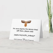 Moose Head_Merry Kiss_Happy Gnu Year! Feestdagen Kaart (Achterkant)