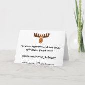 Moose Head_Merry Kiss Moose #2 Feestdagen Kaart (Achterkant)