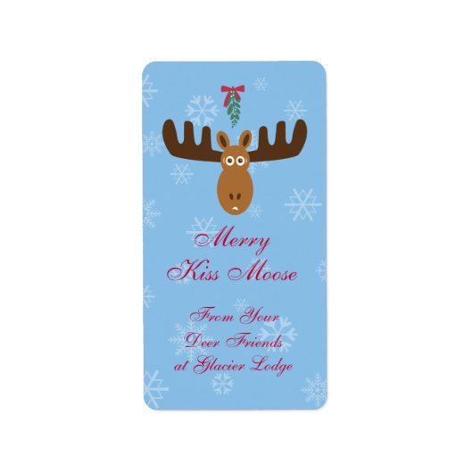 Moose Head_Merry Kiss Moose_Deer Friends Etiket (Voorkant)