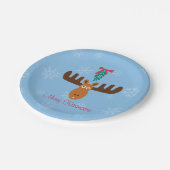 Moose Head_Mistletoe_Merry KissMoose_Party Tijd Papieren Bordje (Gekanteld)