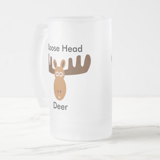 Moose Head_Moose Head Deer Matglas Bierpul (Voorkant links)