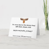 Moose Head_Mooseltoe & Eggnog Feestdagen Kaart (Achterkant)