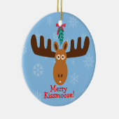 Moose Head_Mooseltoe_Merry Kissmoose! Keramisch Ornament (Rechts)