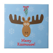 Moose Head_Mooseltoe_Merry Kissmoose! Tegeltje (Voorkant)