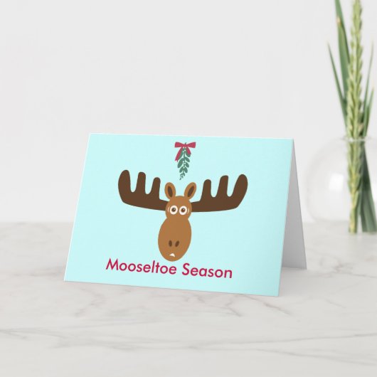 Moose Head_Mooseltoe Season Feestdagen Kaart (Voorkant)