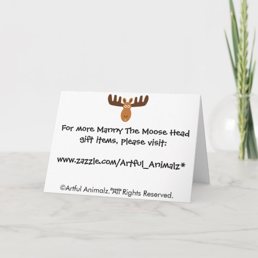 Moose Head_Oh Beste! Mijn Moose-inzet. Ik ben het Kaart (Achterkant)