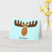 Moose Head_Oh Beste! Mijn Moose-inzet. Ik ben het Kaart (Gele Bloem)