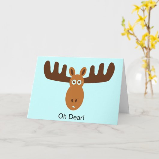 Moose Head_Oh Beste! Mijn Moose-inzet. Ik ben het  Kaart (Gele Bloem)