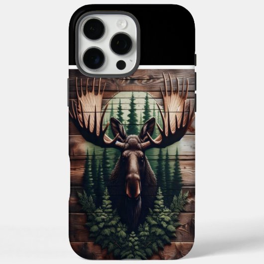 Moose Head op hout Case-Mate iPhone Case (Achterkant)