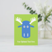 Moose Head Pop Art, aangepast briefkaart (Staand voorkant)