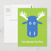 Moose Head Pop Art, aangepast briefkaart (Voorkant / Achterkant)