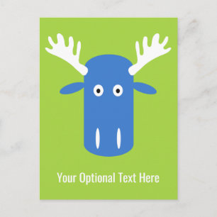 Moose Head Pop Art, aangepast briefkaart