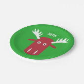 Moose Head Pop Art aangepast monogram papier bord (Gekanteld)