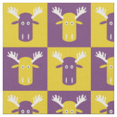 Moose Head Pop Art, aangepast weefsel Stof (Close Up)