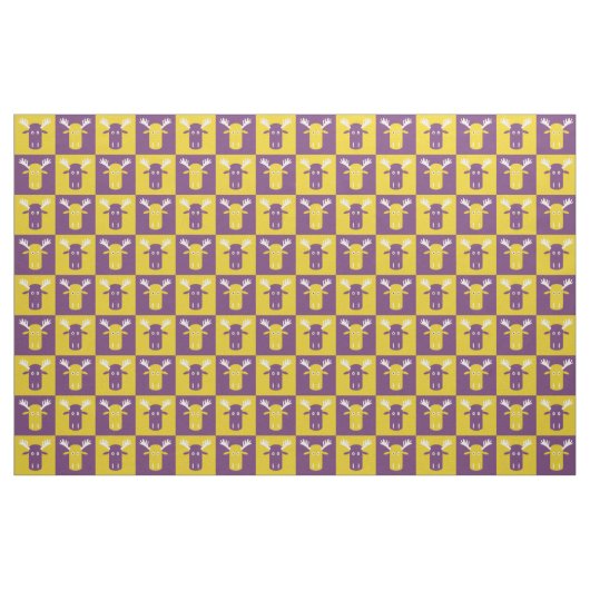 Moose Head Pop Art, aangepast weefsel Stof (Fat Quarter)