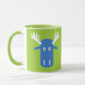 Moose Head Pop Art aangepaste monogram mokken (Links)