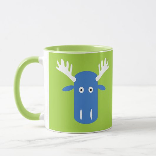 Moose Head Pop Art aangepaste monogram mokken (Links)