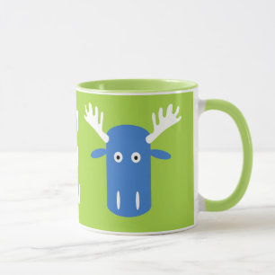 Moose Head Pop Art aangepaste monogram mokken