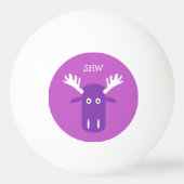 Moose Head Pop Art aangepaste monogram pingpongbal (Achterkant)