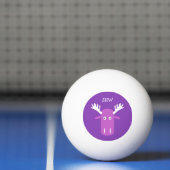 Moose Head Pop Art aangepaste monogram pingpongbal (Net)
